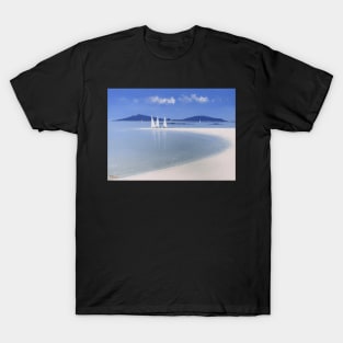 Three sail boats on Samson sandbar T-Shirt